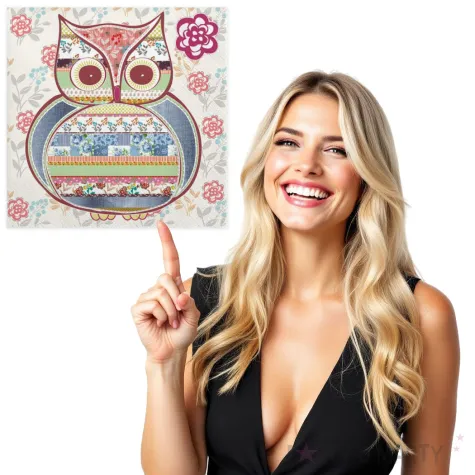 serwetki sowa we wzorki maki 33 cm 20 szt