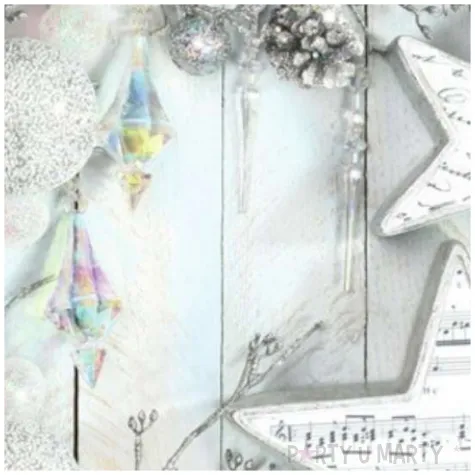 serwetki srebrne ozdoby swiateczne maki 33 cm 20 szt