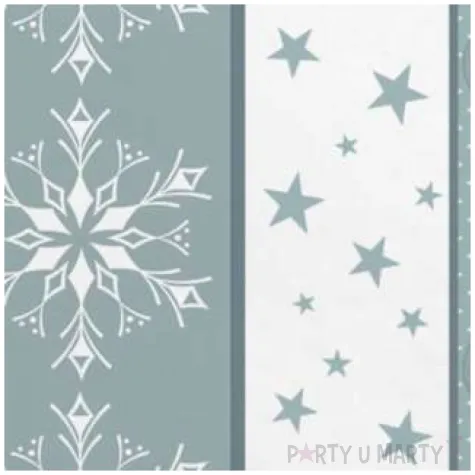 serwetki srebrno bialy wzor swiateczny maki 33 cm 20 szt