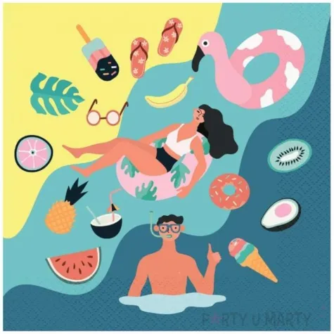 serwetki summer lets party beach godan 20 szt