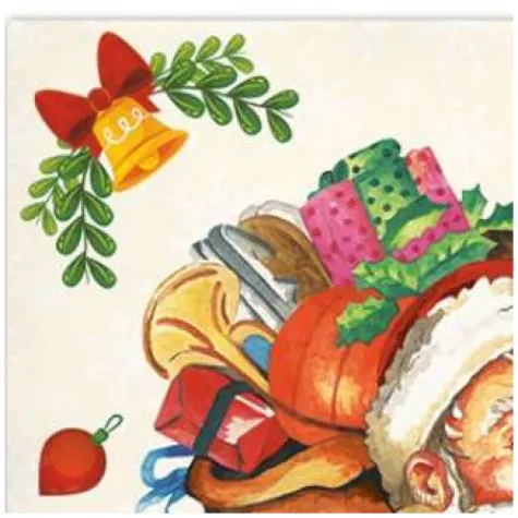 serwetki sw mikolaj ze swieczka biale paw 33 cm 20 szt