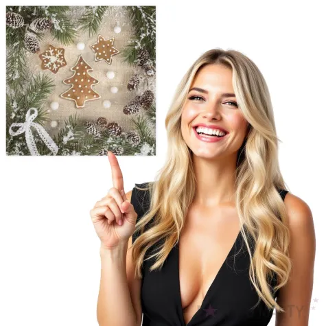 serwetki swiateczna dekoracja z piernikami maki 33 cm 20 szt