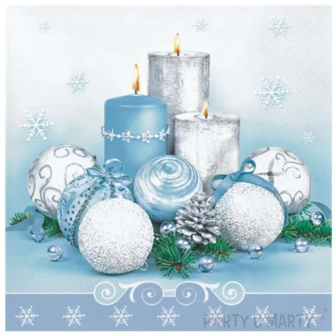 serwetki swiateczna mrozna kompozycja maki 33 cm 20 szt