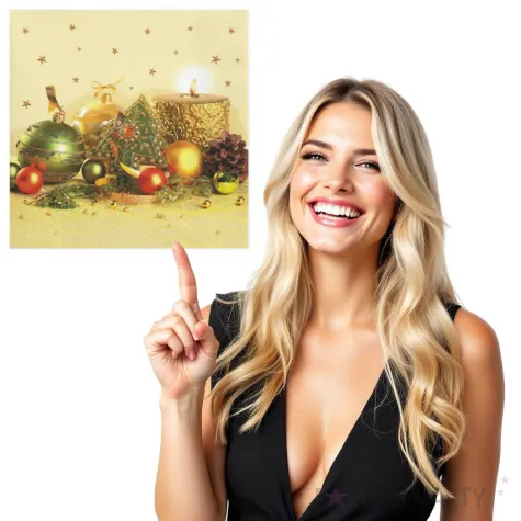 serwetki swiateczne dekoracje zloto zielone maki 33 cm 20 szt