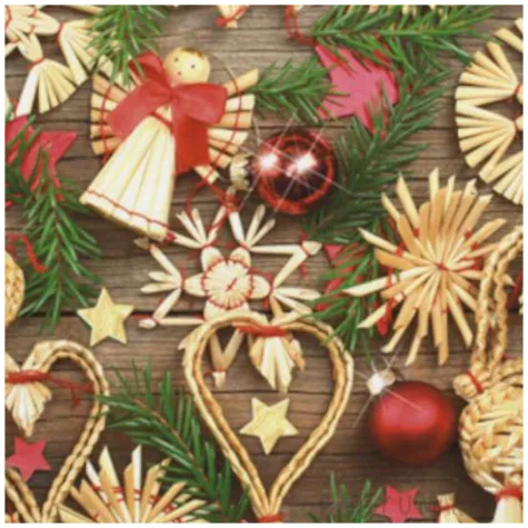 serwetki swiateczne drewniane dekoracje z serduszkami maki 33 cm 20 szt