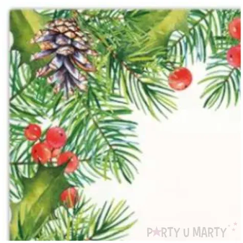 serwetki swierkowa ramka biale paw 33 cm 20 szt