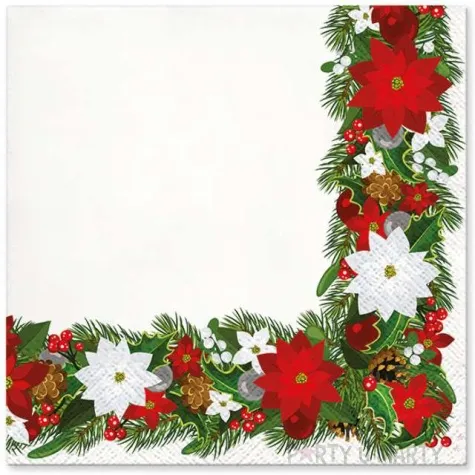 serwetki swierkowa ramka paw 33 cm 20 szt