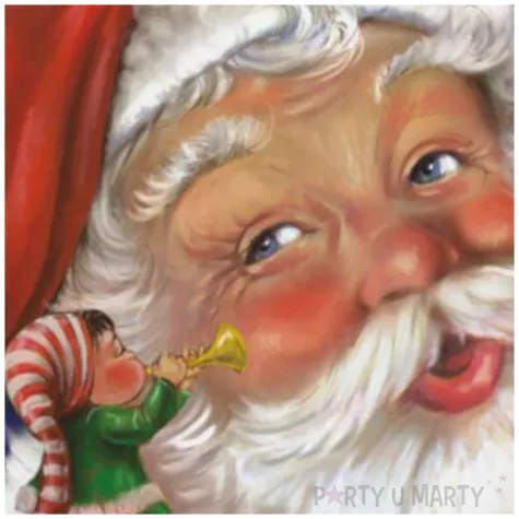 serwetki swiety mikolaj i elf maki 33 cm 20 szt