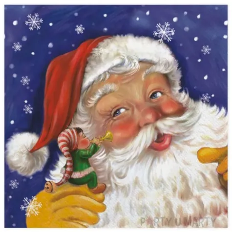 serwetki swiety mikolaj i elf maki 33 cm 20 szt