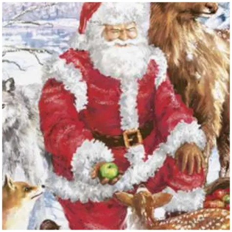 serwetki swiety mikolaj i lesne zwierzeta maki 33 cm 20 szt