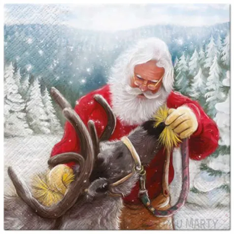 serwetki swiety mikolaj karmiacy renifery paw 33 cm 20 szt