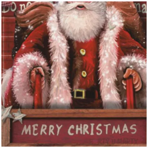 serwetki swiety mikolaj na tle kolazu maki 33 cm 20 szt