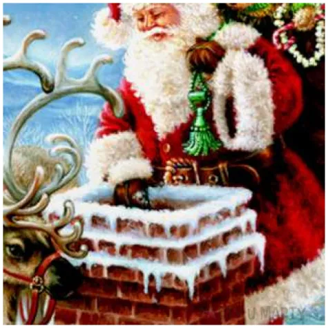 serwetki swiety mikolaj w kominie maki 33 cm 20 szt