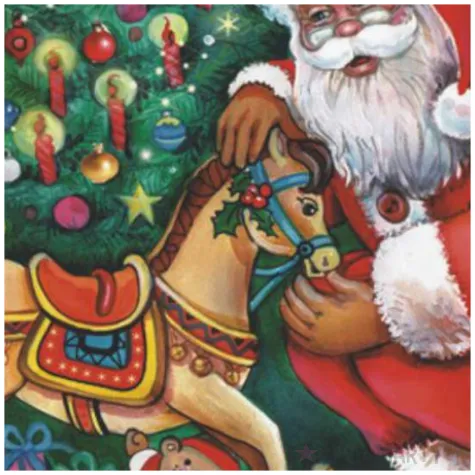 serwetki swiety mikolaj wyjmuje prezenty maki 33 cm 20 szt