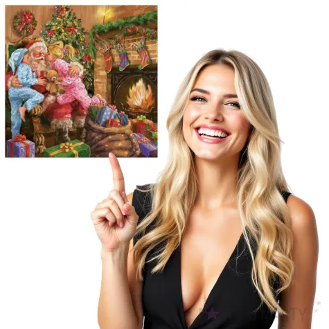 serwetki swiety mikolaj z buziakami maki 33 cm 20 szt