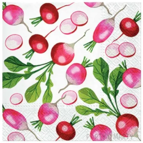 serwetki swieze rzodkiewki paw 33 cm 20 szt