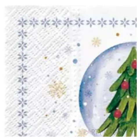 serwetki szklana kula biale paw 33 cm 20 szt