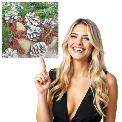 serwetki szyszki i sznurkowe bombki maki 33 cm 20 szt