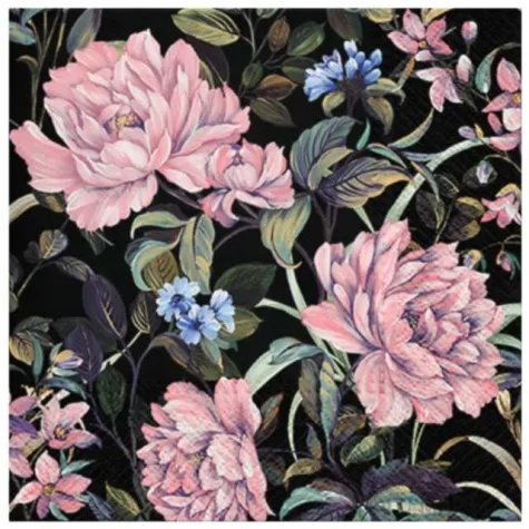 serwetki tajemnicze kwiaty paw 33 cm 20 szt