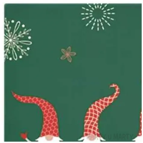 serwetki tanczace mikolaje zielone paw 33 cm 20 szt