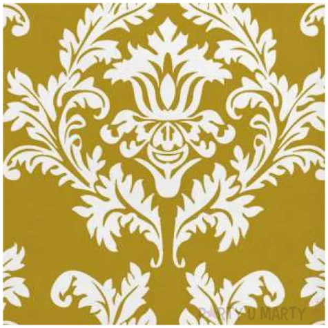 serwetki tapeta bialo zlota maki 33 cm 20 szt