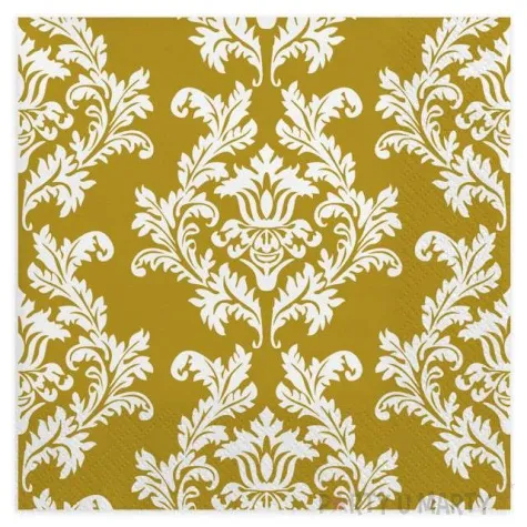 serwetki tapeta bialo zlota maki 33 cm 20 szt