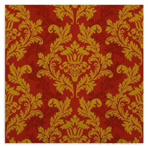 serwetki tapeta zloto czerwona maki 33 cm 20 szt
