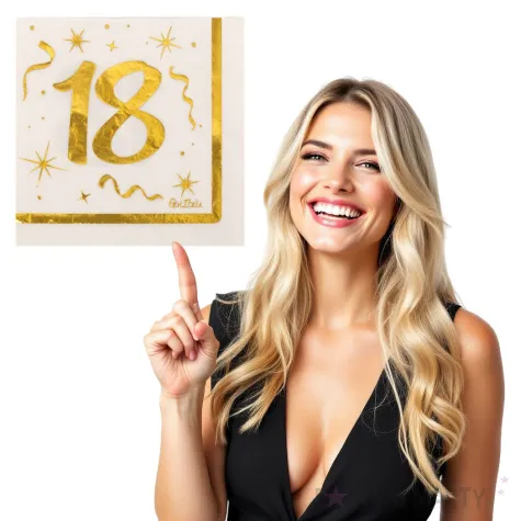 serwetki tloczone 18 urodziny givi 33 cm 16 szt