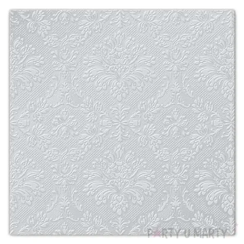 serwetki tloczone meandry srebrne paw 33 cm 20 szt