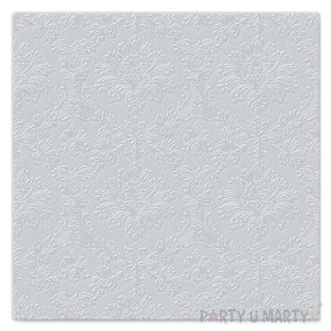 serwetki tloczone meandry srebrne paw 40 cm 20 szt