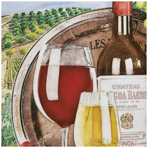 serwetki toskanska winiarnia maki 33 cm 20 szt