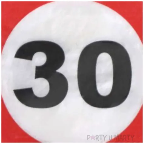 serwetki traffic 30 urodziny top ten 33 cm 20 szt