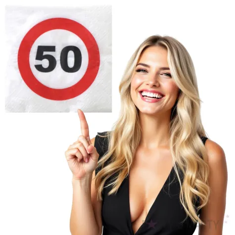 serwetki traffic 50 urodziny top ten 33 cm 20 szt