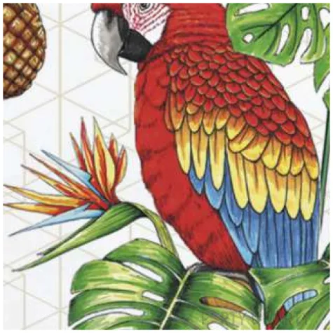 serwetki tropikalny motyw z papuga maki 33 cm 20 szt