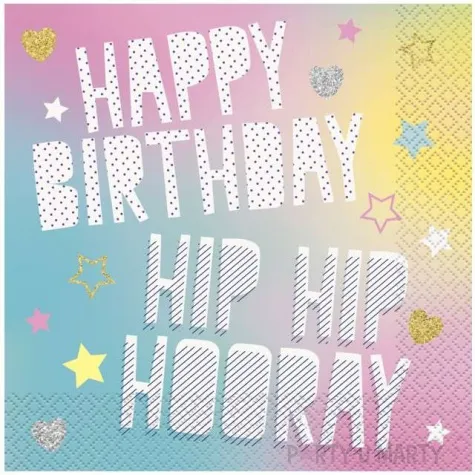 serwetki unicorn happy birthday unique 33 cm 16 szt