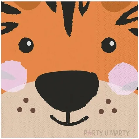 serwetki urodzinowe safari z tygryskiem partypal 33 cm 20 szt