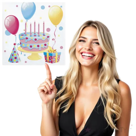 serwetki urodzinowy tort i balony maki 33 cm 20 szt