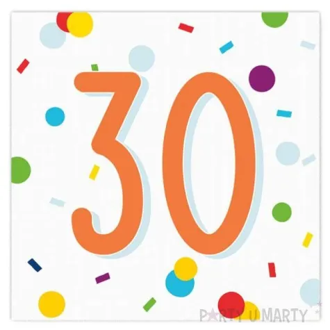 serwetki urodziny konfetti 30 amscan 33 cm 20 szt