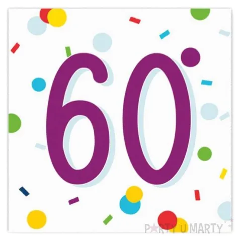 serwetki urodziny konfetti 60 amscan 33 cm 20 szt