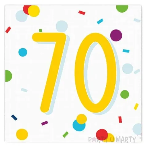 serwetki urodziny konfetti 70 amscan 33 cm 20 szt