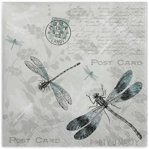 serwetki wazki na szarym tle maki 33 cm 20 szt