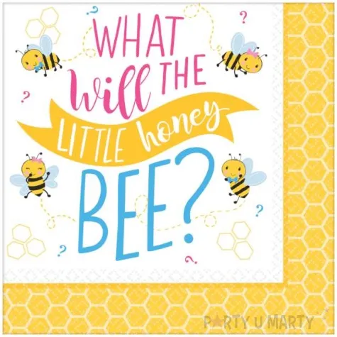 serwetki what it will bee zolte amscan 33 cm 16 szt