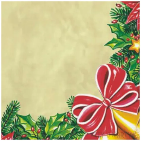 serwetki wianek swiateczny z dzwonkami maki 33 cm 20 szt