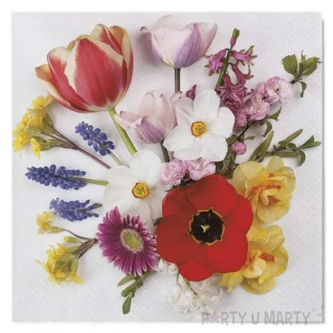 serwetki wielkanoc bukiet kwiatow maki 33 cm 20 szt