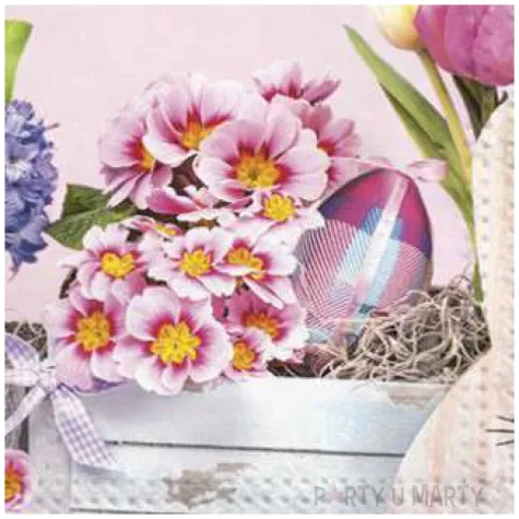 serwetki wielkanoc drewniaky krolik maki 33 cm 20 szt