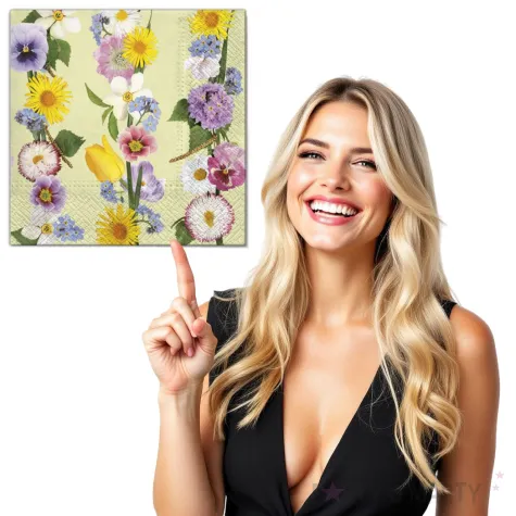 serwetki wielkanoc galazki kwiatow maki 33 cm 20 szt