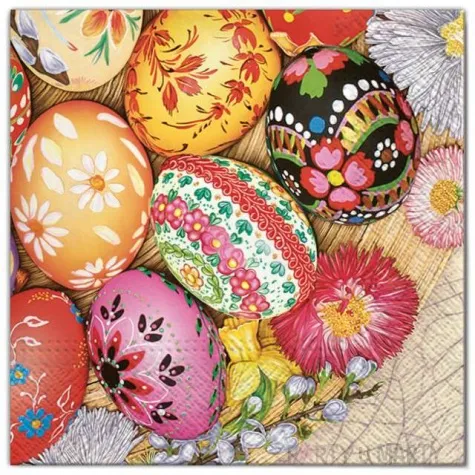 serwetki wielkanoc jajka folk maki 33 cm 20 szt