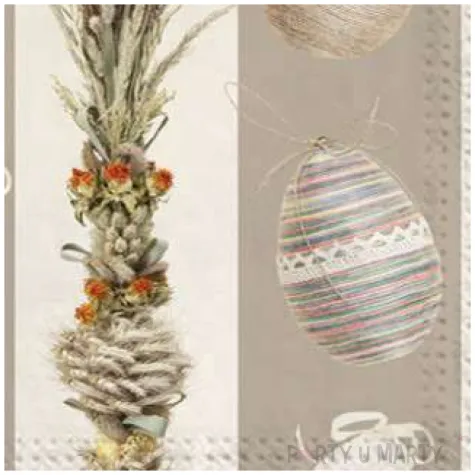 serwetki wielkanoc jajka i palmy maki 33 cm 20 szt