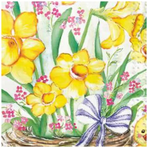 serwetki wielkanoc jajka i zonkile maki 33 cm 20 szt