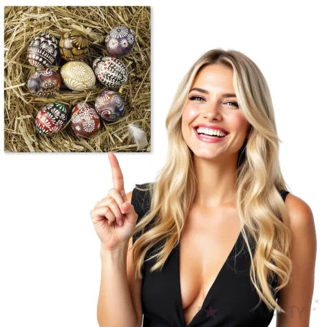 serwetki wielkanoc jajka na sianku paw 33 cm 20 szt